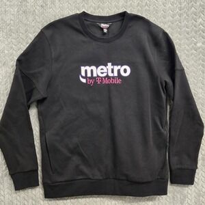 Metro By T‎ Mobile Employee Sweatshirt Pullover Mens Medium Black Excellent